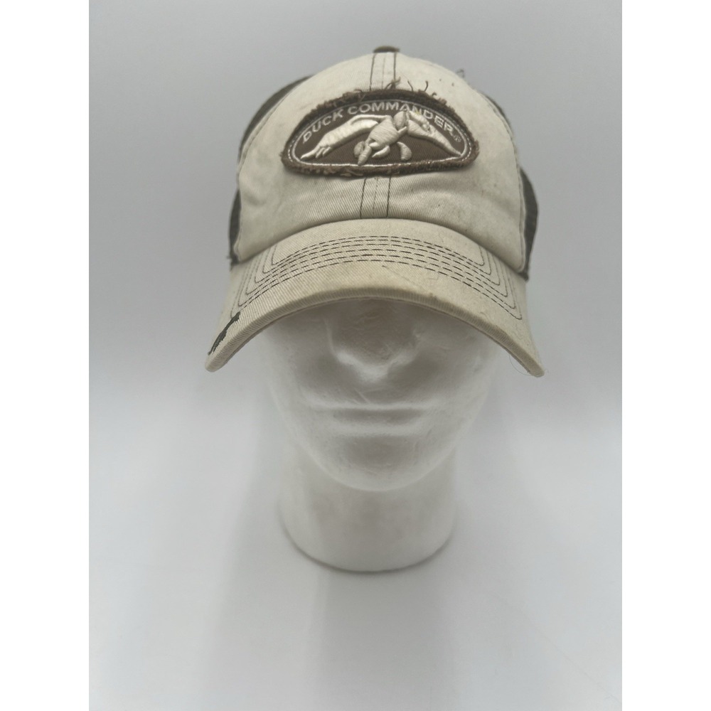 Duck Commander Trucker Hat Tan Brown Mesh Snapback Duck Call Hunting Cap OSFM